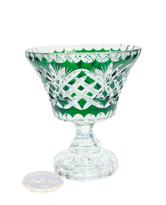 Szmaragdowa kryształowa Paterka Rumcajs 16 cm Ananas