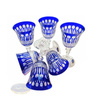 Cobalt crystal wine glasses 170 ml French