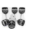 Black crystal wine glasses 280 ml Crate Olive
