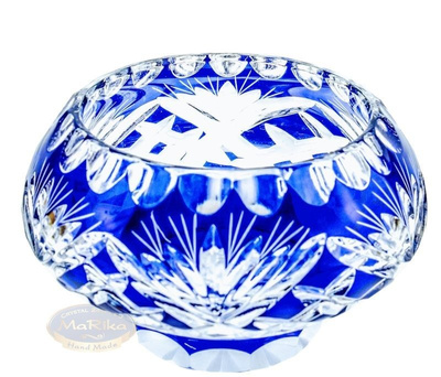 Cobalt crystal bowl