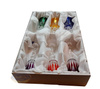 Coloured crystal liqueur glasses Line 60ml 6 pieces