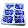 Cobalt crystal whisky glasses 280ml Crate Olive