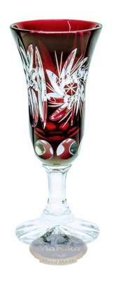 Ruby crystal liqueur glasses 40ml  Olive grinder