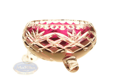 Lila kryształowa owocarka 10 cm Ananas