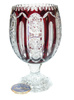 Praha ruby crystal leg vase