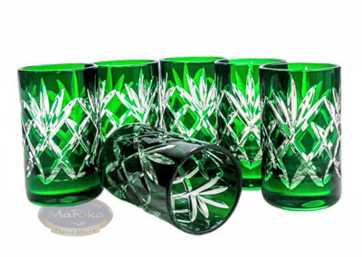 Emerald crystal vodka glasses 40 ml Pineapple