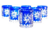 Cobalt crystal whisky glasses 280ml Olive Mill