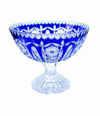 Kobaltowa kryształowa misa na owoce 25cm