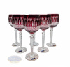 Ruby crystal wine glasses 280 ml French
