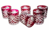 Ruby crystal whisky glasses 280ml Pineapple