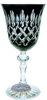 Black crystal wine glasses 220ml Crate Olive