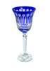 Cobalt crystal wine glasses 280ml French 2 pcs
