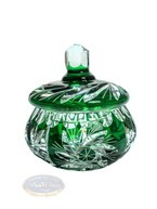 Emerald crystal sugar bowl