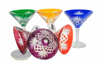 Coloured crystal martini 110 ml pineapple