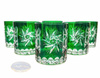Emerald crystal whisky glasses 280ml Olive Mill
