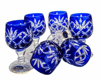 Cobalt crystal vodka glasses 40 ml Pineapple