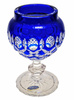 Cobalt crystal candle holder 20 cm Crate Olive