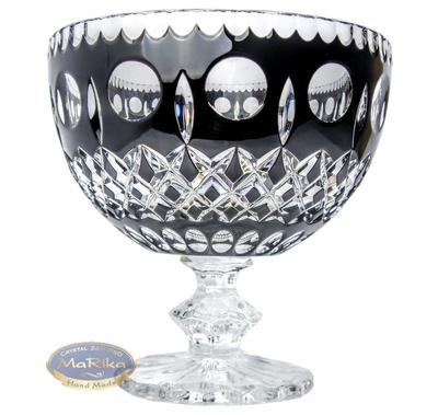 Black crystal legged bowl Crate Olive