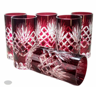 Ruby crystal water and drink glasses 320 ml Pineapple