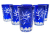 Kobaltowe kryształowe szklanki do shotow 150ml Młynek Oliwka