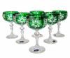 Emerald crystal champagne glasses 150ml Olive Mill