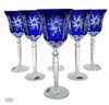 Cobalt crystal wine glasses 280 ml Olive Mill