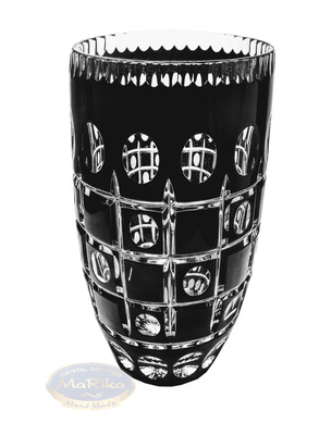 Black crystal vase