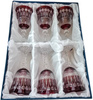Ruby crystal wine glasses 220ml French