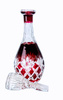 Rubinowa kryształowa karafka 700ml Ananas