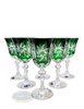 Szmaragdowe kryształowe kieliszki do wina 170ml Młynek Oliwka