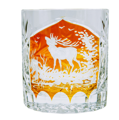 Grawerowane kryształowe szklanki do Whisky 280 ml