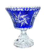 Kobaltowa  kryształowa Paterka  Rumcajs 16 cm Młynek Oliwka